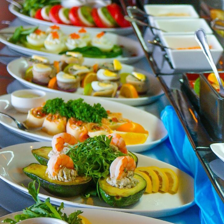 A premium catered buffet spread