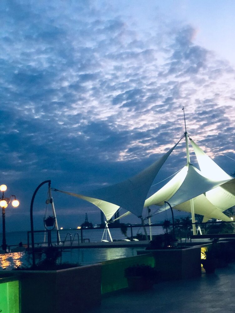 Sunset over the Caspian Sea